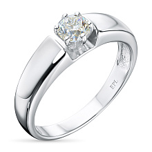 Кольцо из комбинированного золота с бриллиантом