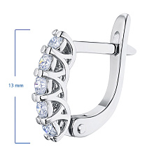 Серьги из белого золота с бриллиантами