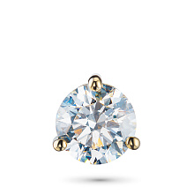 Классическая подвеска из желтого золота с бриллиантом