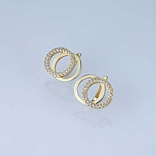 Серьги из желтого золота c бриллиантами