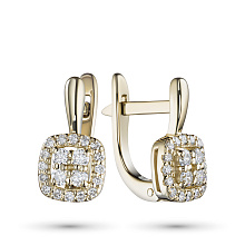 Серьги из желтого золота с бриллиантами