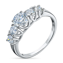 Кольцо из белого золота c бриллиантами