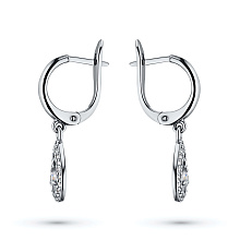 Серьги из белого золота с бриллиантами