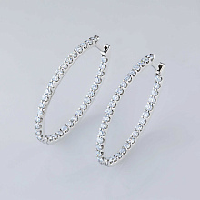 Серьги из белого золота c бриллиантами