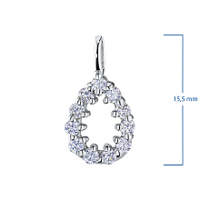 Подвеска из белого золота c бриллиантами