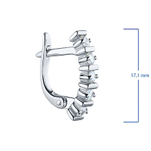 Серьги из серебра c бриллиантами