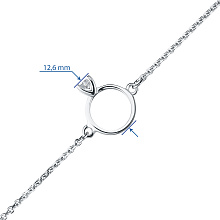 Браслет из белого золота с бриллиантом