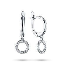 Серьги из белого золота c бриллиантами