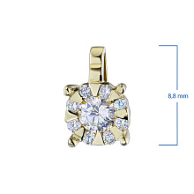 Подвеска из желтого золота c бриллиантами