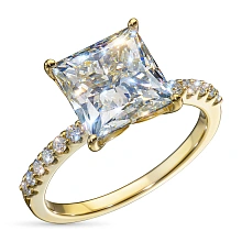 Кольцо из желтого золота c бриллиантами