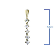 Подвеска из желтого золота c бриллиантами