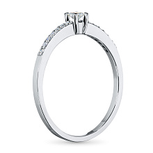 Кольцо из белого золота c бриллиантами