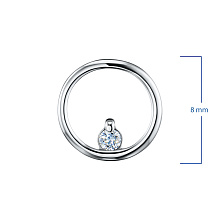 Подвеска из серебра с бриллиантом