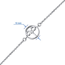 Браслет из комбинированного золота с бриллиантом