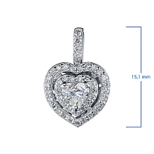 Подвеска из комбинированного золота с бриллиантами