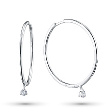 Серьги из белого золота с бриллиантами