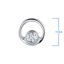 Классическая подвеска из белого золота с бриллиантом