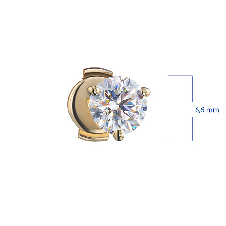 Пусеты из желтого золота