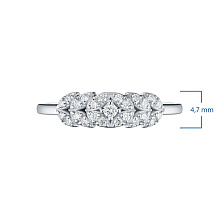 Кольцо из белого золота с бриллиантами