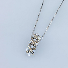 Подвеска из комбинированного золота c бриллиантами