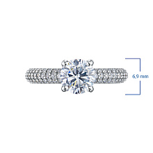 Кольцо из белого золота c бриллиантами