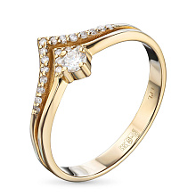 Кольцо из желтого золота c бриллиантами