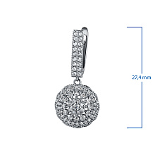 Серьги из белого золота c бриллиантами