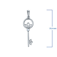 Подвеска из серебра с бриллиантом