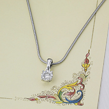 Подвеска из белого золота c бриллиантами