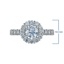 Кольцо из белого золота c бриллиантами