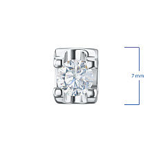 Классическая подвеска из серебра с бриллиантом