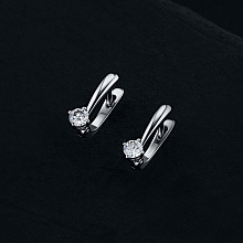 Серьги из белого золота с бриллиантами