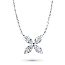 Колье из серебра c бриллиантами