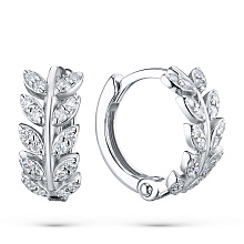 Серьги из белого золота с бриллиантами