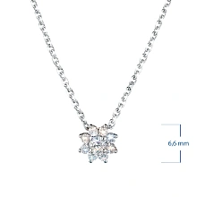 Колье из серебра c бриллиантами