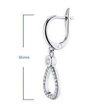 Серьги из белого золота c бриллиантами