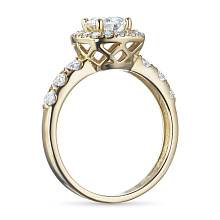 Кольцо из желтого золота c бриллиантами