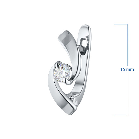 Серьги из белого золота с бриллиантами