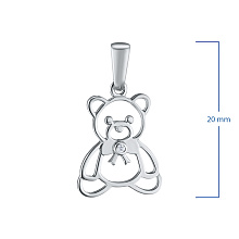 Подвеска из серебра с бриллиантом