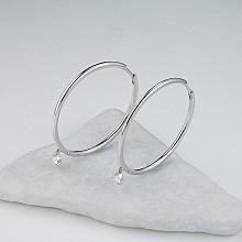 Серьги из белого золота с бриллиантами