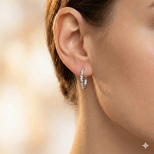 Серьги из белого золота c бриллиантами