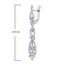 Серьги из комбинированного золота с бриллиантами