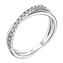 Кольцо из белого золота с бриллиантами