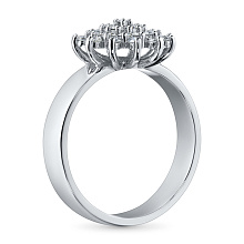 Кольцо из комбинированного золота с бриллиантами