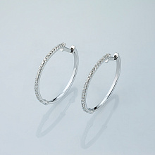 Серьги из белого золота с бриллиантами