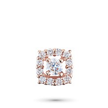 Классическая подвеска из красного золота c бриллиантами