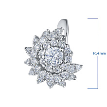 Серьги из белого золота c бриллиантами