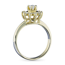 Кольцо из желтого золота c бриллиантами