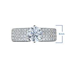 Кольцо из комбинированного золота c бриллиантами