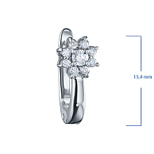 Серьги из белого золота c бриллиантами